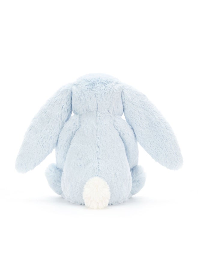 Jellycat أرنب أزرق خجول محشو – لعبة ناعمة محشوة بأرجل كوردية، هدية عيد الحب لطيفة للأطفال والبالغين، مجموعة جليكات، 28 سم - Image 2